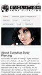 Mobile Screenshot of evolutionpiercing.com