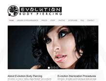 Tablet Screenshot of evolutionpiercing.com